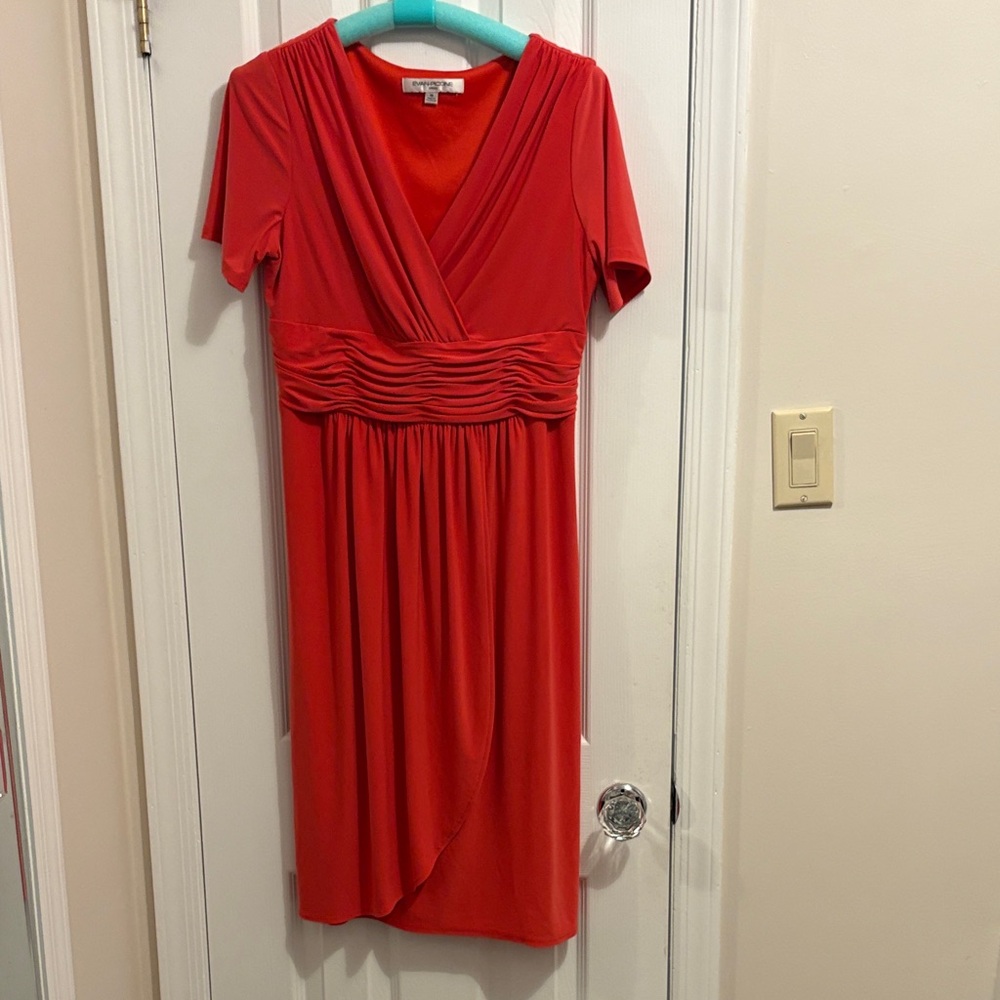Evan Picone Red Midi Dress